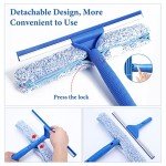 Window Cleaning Kit with Squeegee and Microfiber Scrubber
