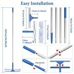 Window Cleaning Kit with Squeegee and Microfiber Scrubber