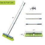 18” Adjustable Handle Push Broom for All Surfaces