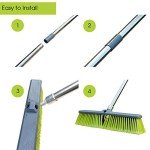 18” Adjustable Handle Push Broom for All Surfaces