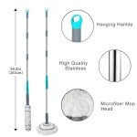 64-Inch Self-Wringing Twist Mop for Easy Cleaning