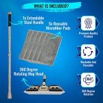 MAYSHINE 360° Microfiber Mop with 5 Pads