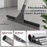 24" Rubber Squeegee Broom with 62" Handle