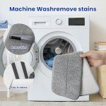 Microfiber Flat Mop with Reusable Pads and Handle