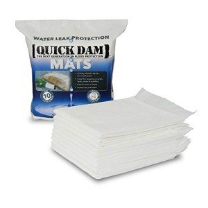 Quick Dam White Absorbent Mats, 10 Pack
