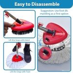 SuperAbound Spin Mop Replacement Head and Base Set
