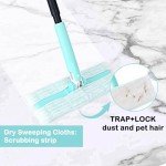 KeFanta 2-in-1 Sweeper Mop Kit with Cloths