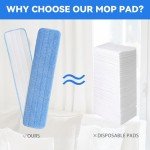 36" Microfiber Mop Pad Replacement - 6 Pack