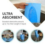 Swedish Wholesale 8"x7" Reusable Dishcloths - Assorted