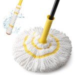 Self-Wringing Microfiber Floor Mop with Scrub Pad