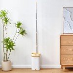 Hands-Free Mop and Bucket Set with 3 Compartments