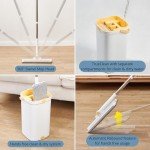 Hands-Free Mop and Bucket Set with 3 Compartments