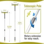 Jetshine 2-in-1 Window Squeegee with Extension Pole