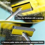 Jetshine 2-in-1 Window Squeegee with Extension Pole