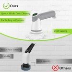 Electric Spin Scrubber with 6 Brush Heads