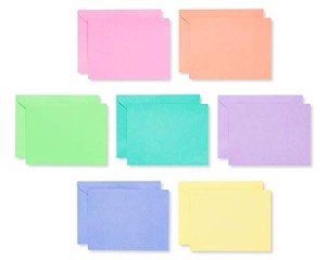 Bright Pastel Blank Cards with Envelopes - 200 Pack