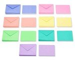 Bright Pastel Blank Cards with Envelopes - 200 Pack