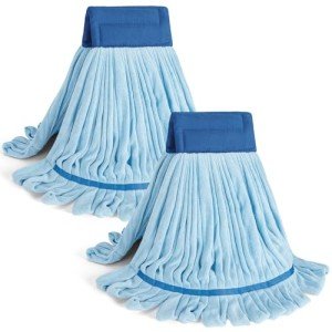 2 Pack Heavy Duty Microfiber Mop Heads (Blue)