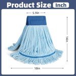 2 Pack Heavy Duty Microfiber Mop Heads (Blue)