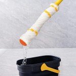 Self-Wringing Microfiber Floor Mop with Scrub Pad
