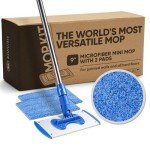 9" Adjustable Mini Microfiber Mop System with Pads