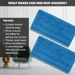 9" Adjustable Mini Microfiber Mop System with Pads