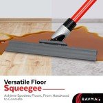 Silicone Floor Squeegee with Long Handle and Swivel