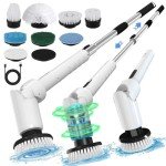 Cordless Electric Spin Scrubber with 8 Brush Heads