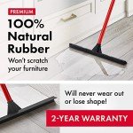 17" Heavy Duty Rubber Floor Squeegee with Handle