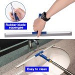 Heavy-Duty Multi-Purpose Floor Squeegee with Long Handle