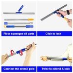 Heavy-Duty Multi-Purpose Floor Squeegee with Long Handle