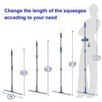 Heavy-Duty Multi-Purpose Floor Squeegee with Long Handle