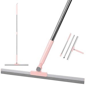 KZKR Long Handle Floor Squeegee Broom Scrubber