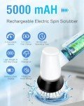 Cordless Electric Spin Bathroom Scrubber with 8 Brushes