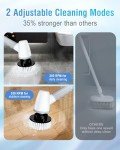 Cordless Electric Spin Bathroom Scrubber with 8 Brushes