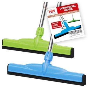 HeloMor 17” Floor Squeegee Broom Brush - 2 Pack