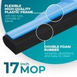 HeloMor 17” Floor Squeegee Broom Brush - 2 Pack