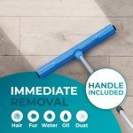 HeloMor 17” Floor Squeegee Broom Brush - 2 Pack