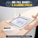 Triangle Spin Mop and Bucket Set with Self-Cleaning