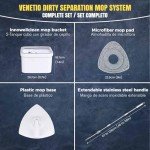 Triangle Spin Mop and Bucket Set with Self-Cleaning