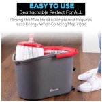 Spin Mop Cleaning System with 3 Microfiber Heads