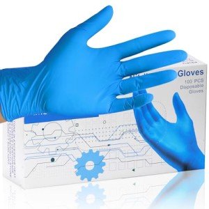 PEIPU Disposable Nitrile Gloves, Medium, 100-Count