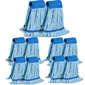 10 Pack - Heavy Duty Microfiber Mop Heads