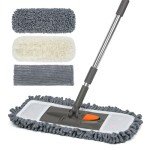 58" Microfiber Dust Mop with 3 Washable Pads