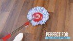 Spin Mop Cleaning System with 3 Microfiber Heads