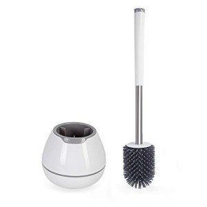 BOOMJOY Silicone Toilet Brush Set with Holder