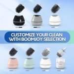 BOOMJOY Silicone Toilet Brush Set with Holder