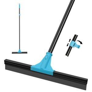 Heavy-Duty Rubber Floor Squeegee with Telescopic Handle