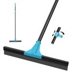 Heavy-Duty Rubber Floor Squeegee with Telescopic Handle