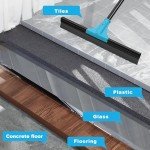 Heavy-Duty Rubber Floor Squeegee with Telescopic Handle